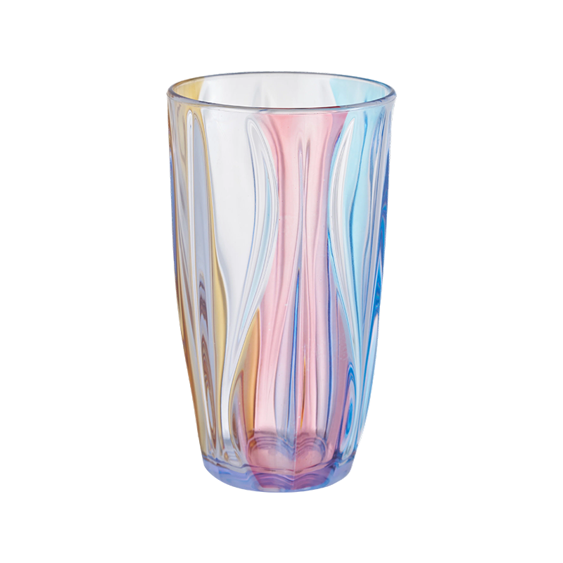 颜色图案 AS 塑料宽口玻璃杯